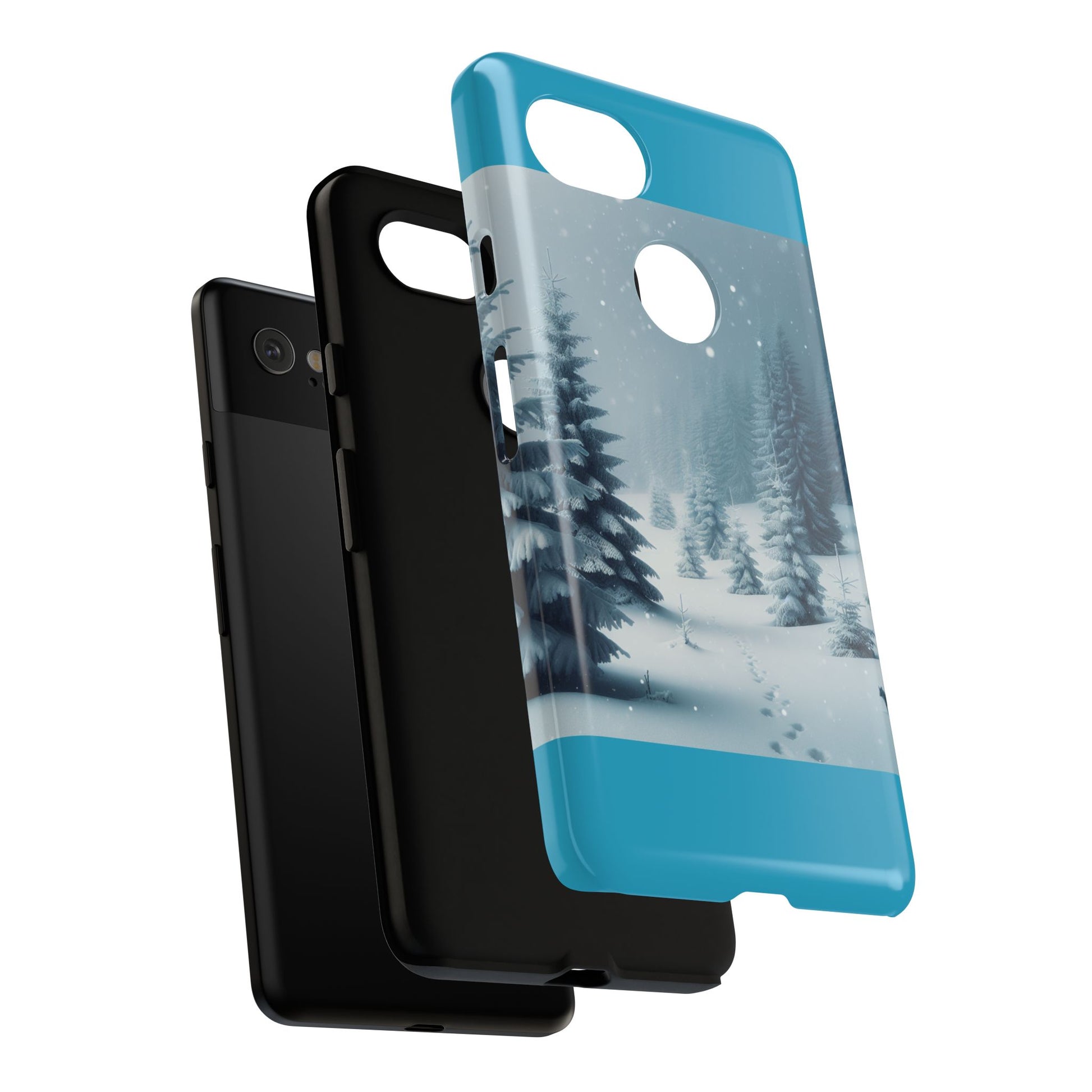 Winter Forest Phone Case, Tough Cases for iPhone, Snowy Landscape Design, Nature Lover Gift, Holiday Accessories