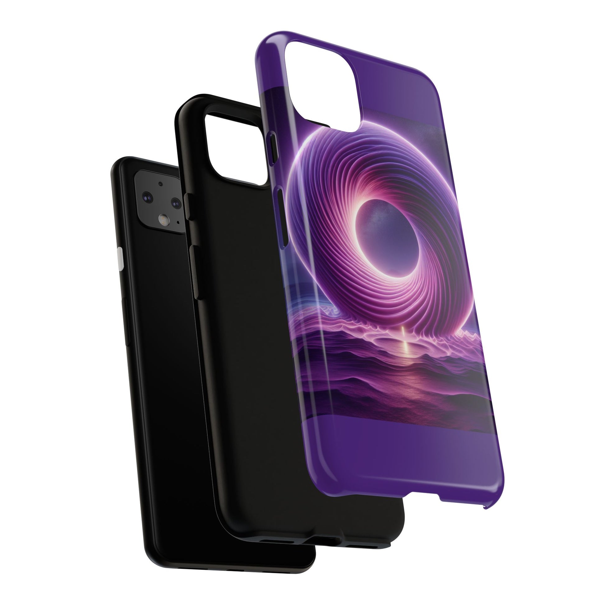 Colorful Phone Case with Swirling Design, Tough Phone Cover, Cosmic Phone Protector, Unique Gift for Tech Lovers, Stylish Smartphone Shell