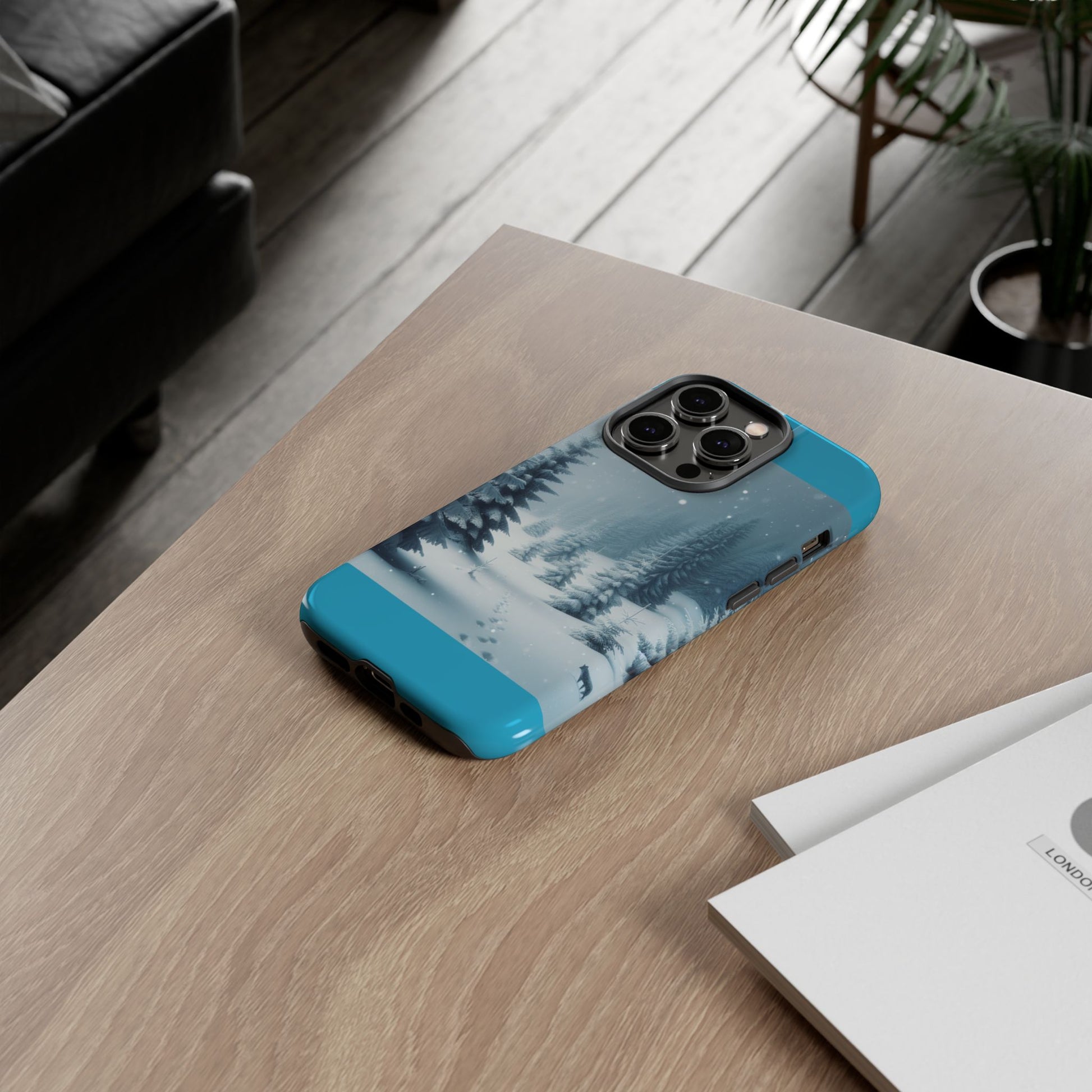 Winter Forest Phone Case, Tough Cases for iPhone, Snowy Landscape Design, Nature Lover Gift, Holiday Accessories
