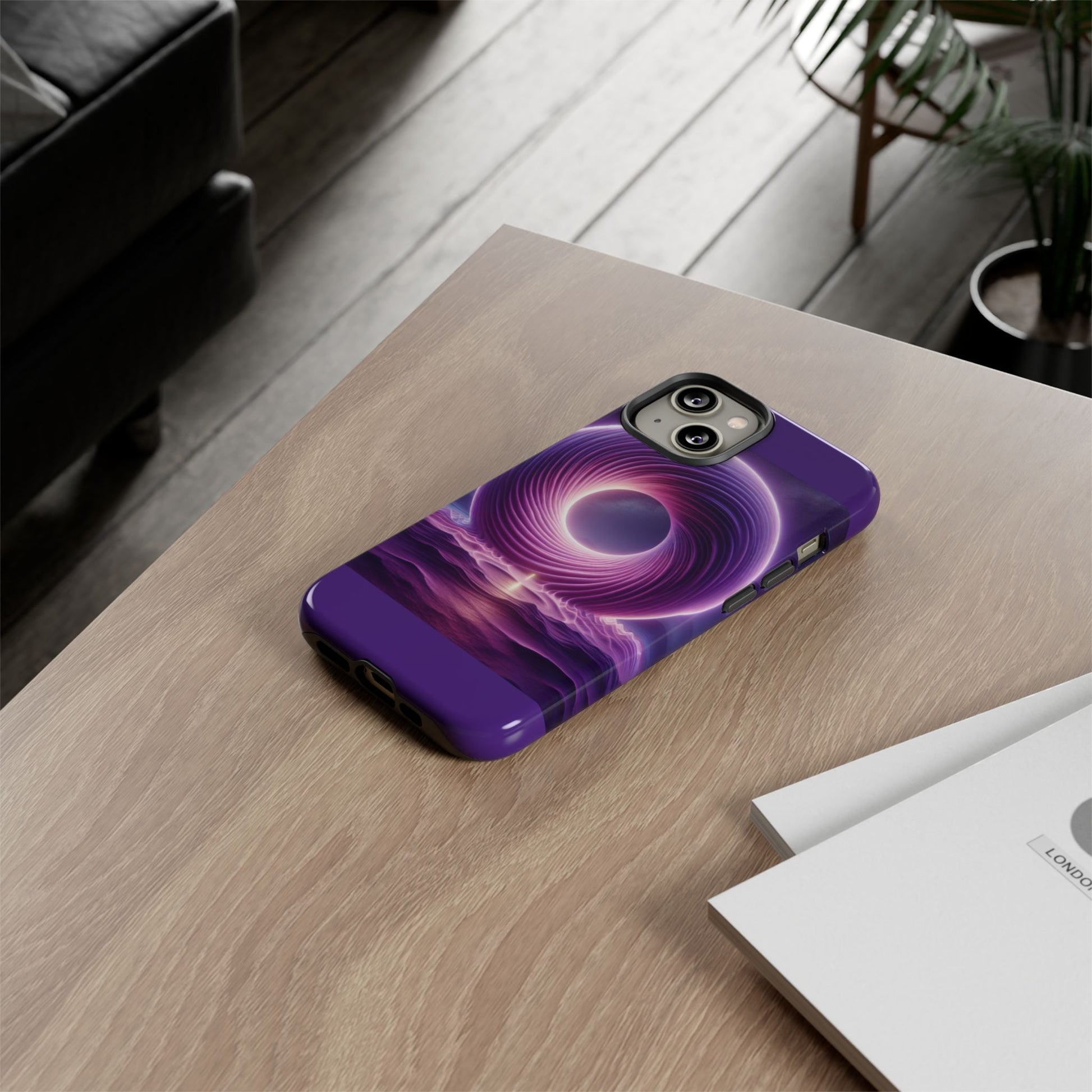 Colorful Phone Case with Swirling Design, Tough Phone Cover, Cosmic Phone Protector, Unique Gift for Tech Lovers, Stylish Smartphone Shell