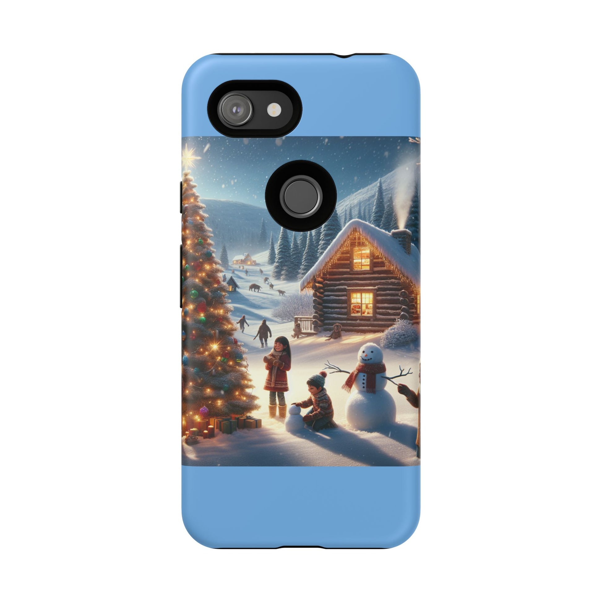 Winter Wonderland Phone Case, Holiday Gift for Him/Her, Cute Christmas Phone Cover, Unique Winter Scene Case, Festive Tech Accessories