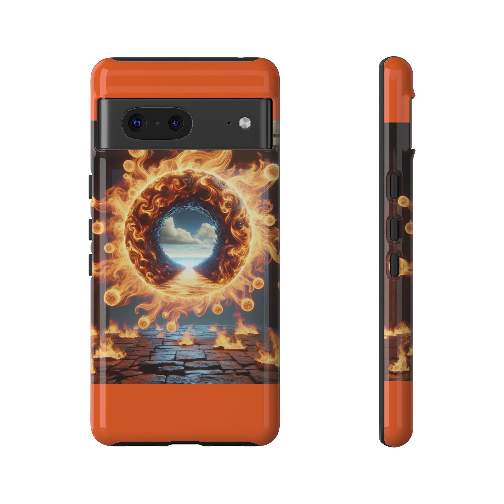 Vibrant Phone Case, Tough Cases for Gamers, Fire Element Phone Cover, Unique Protector, Game Lover Gifts