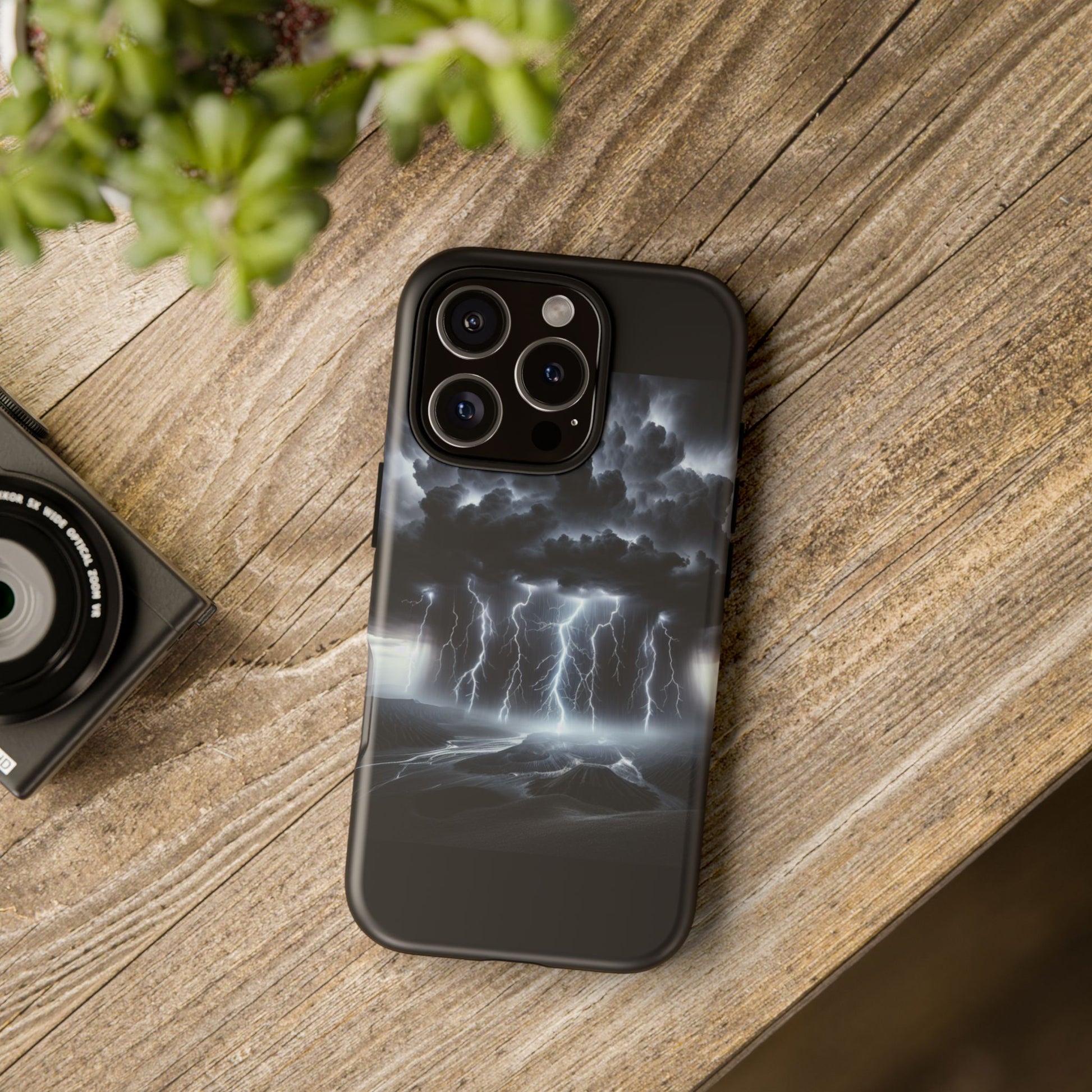 Tough Cases for the Bold: Stormy Thunder Phone Case, Lightning Protection, Durable Cover for Adventurers, Unique Gift for Nature [...]