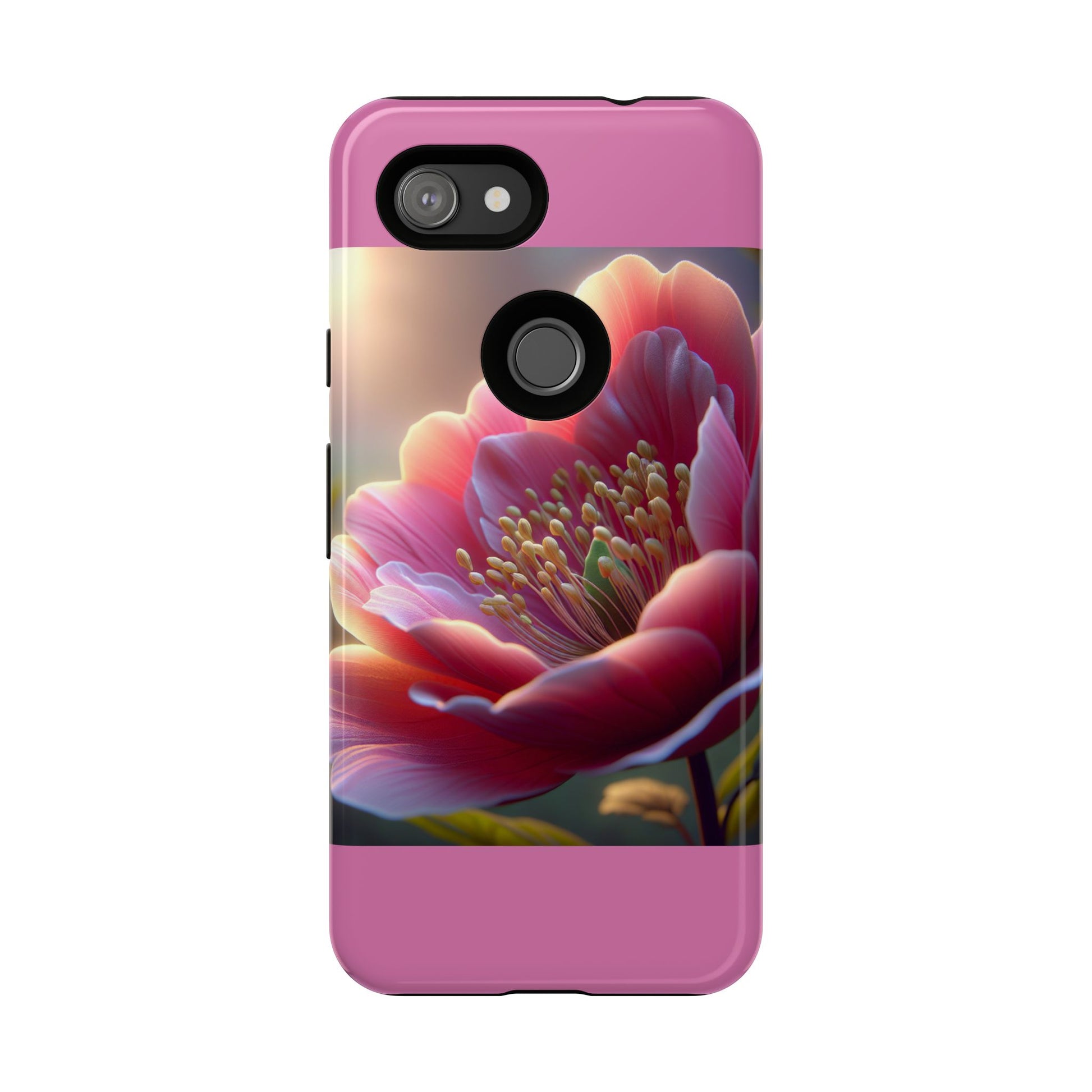 Pink Floral Phone Case, Tough Cases, Floral Design, Phone Accessory Gift, Nature Inspired, Trendy Tech Case