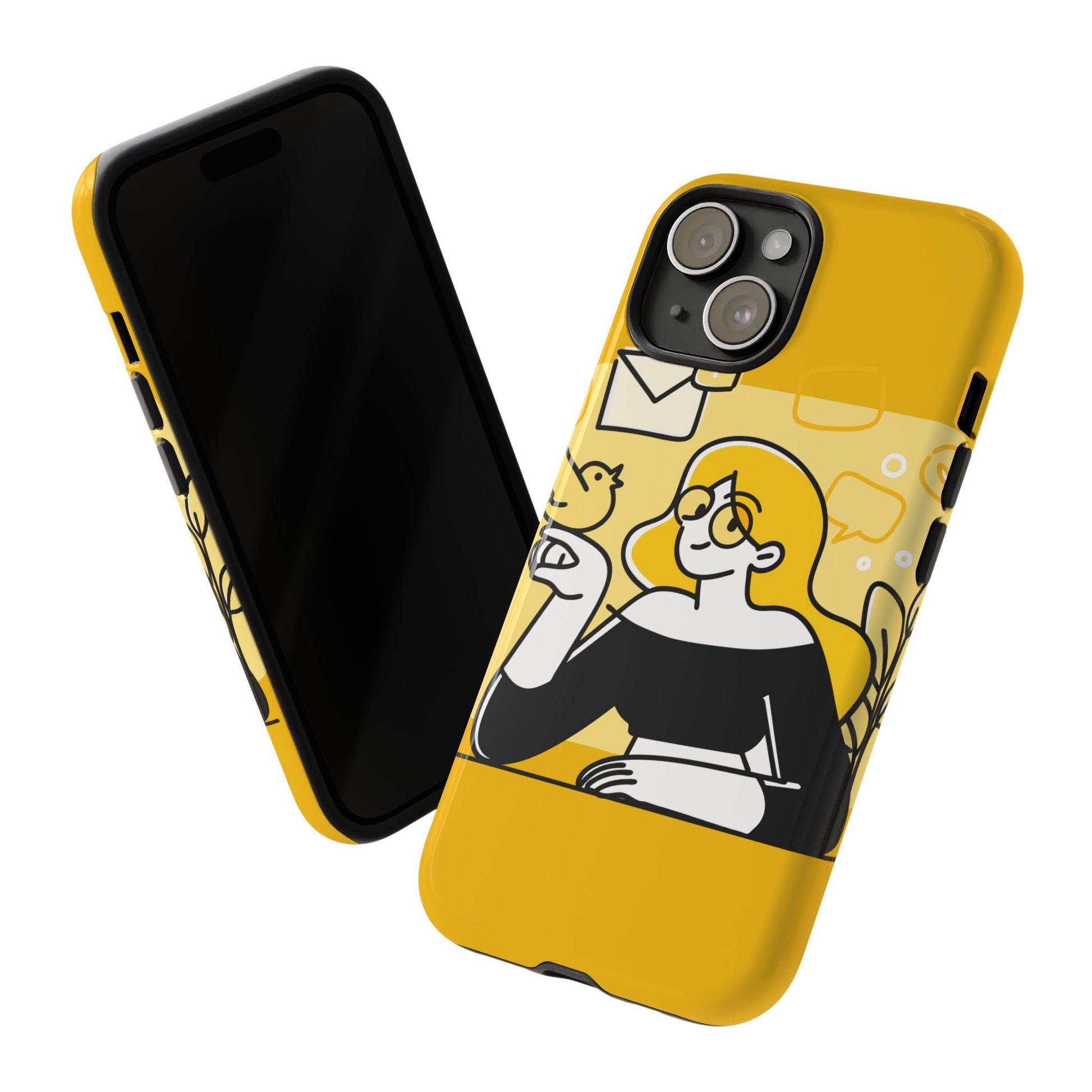 Chic Phone Case with Playful Design, Smartphone Cover, Unique Gift, Trendy Accessory, Eco-Friendly Case