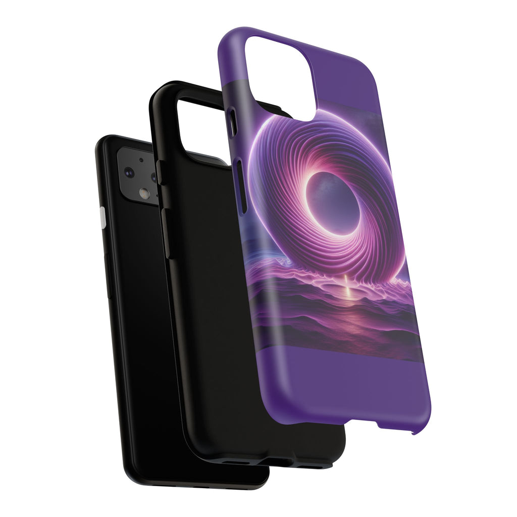 Colorful Phone Case with Swirling Design, Tough Phone Cover, Cosmic Phone Protector, Unique Gift for Tech Lovers, Stylish Smartphone Shell