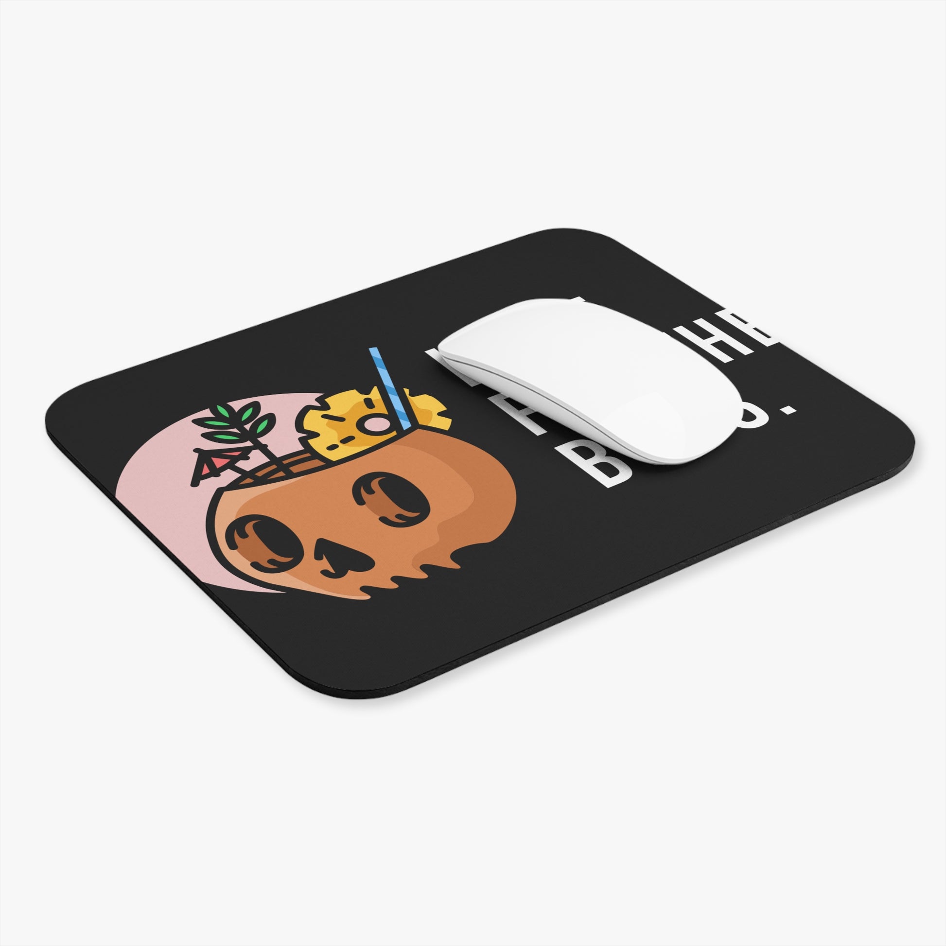 Halloween Mouse Pad - Here for the Boos - Cute Skull Design, Desk Decor, Gamer Gift, Halloween Party Decoration, Witchy Home Office [...]