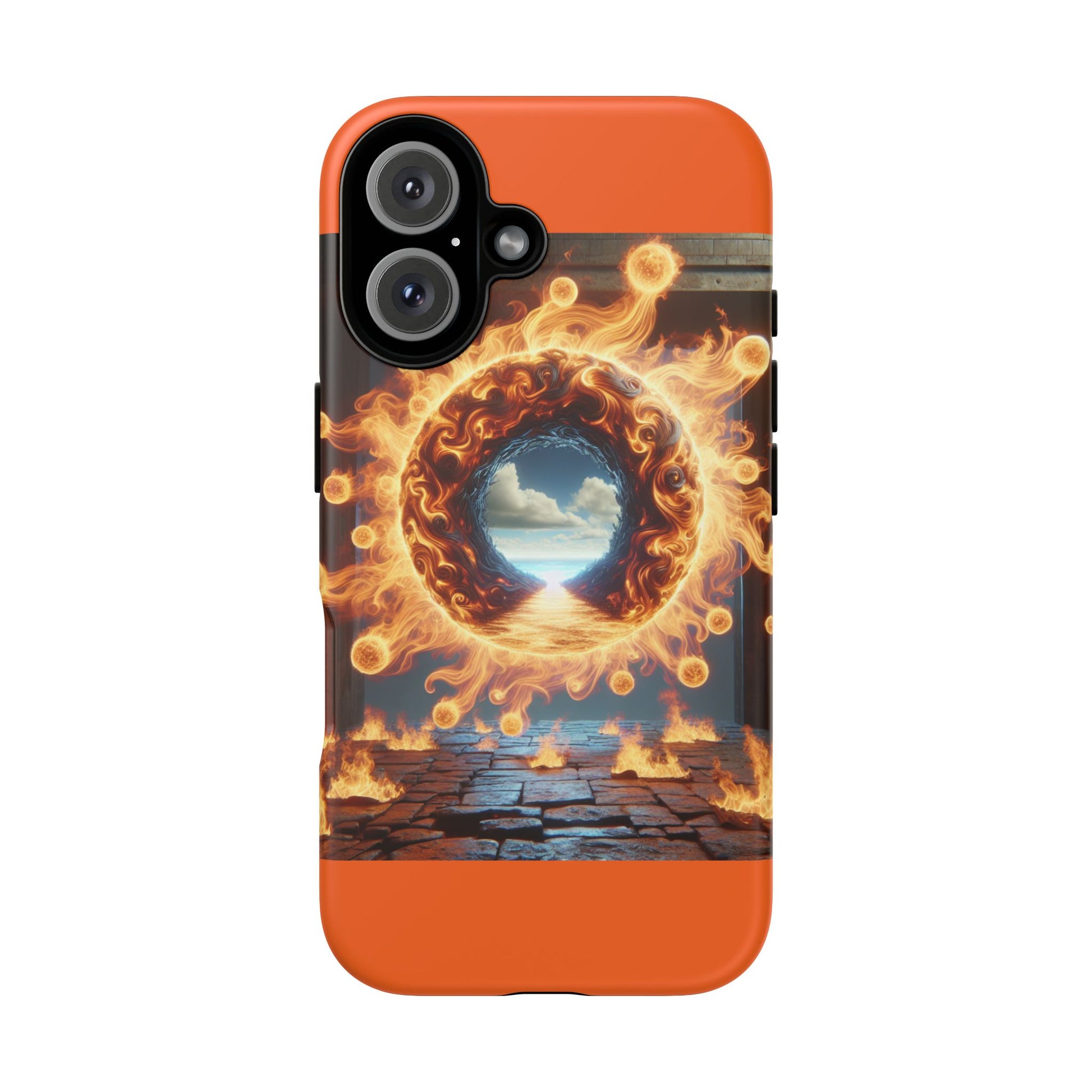 Vibrant Phone Case, Tough Cases for Gamers, Fire Element Phone Cover, Unique Protector, Game Lover Gifts