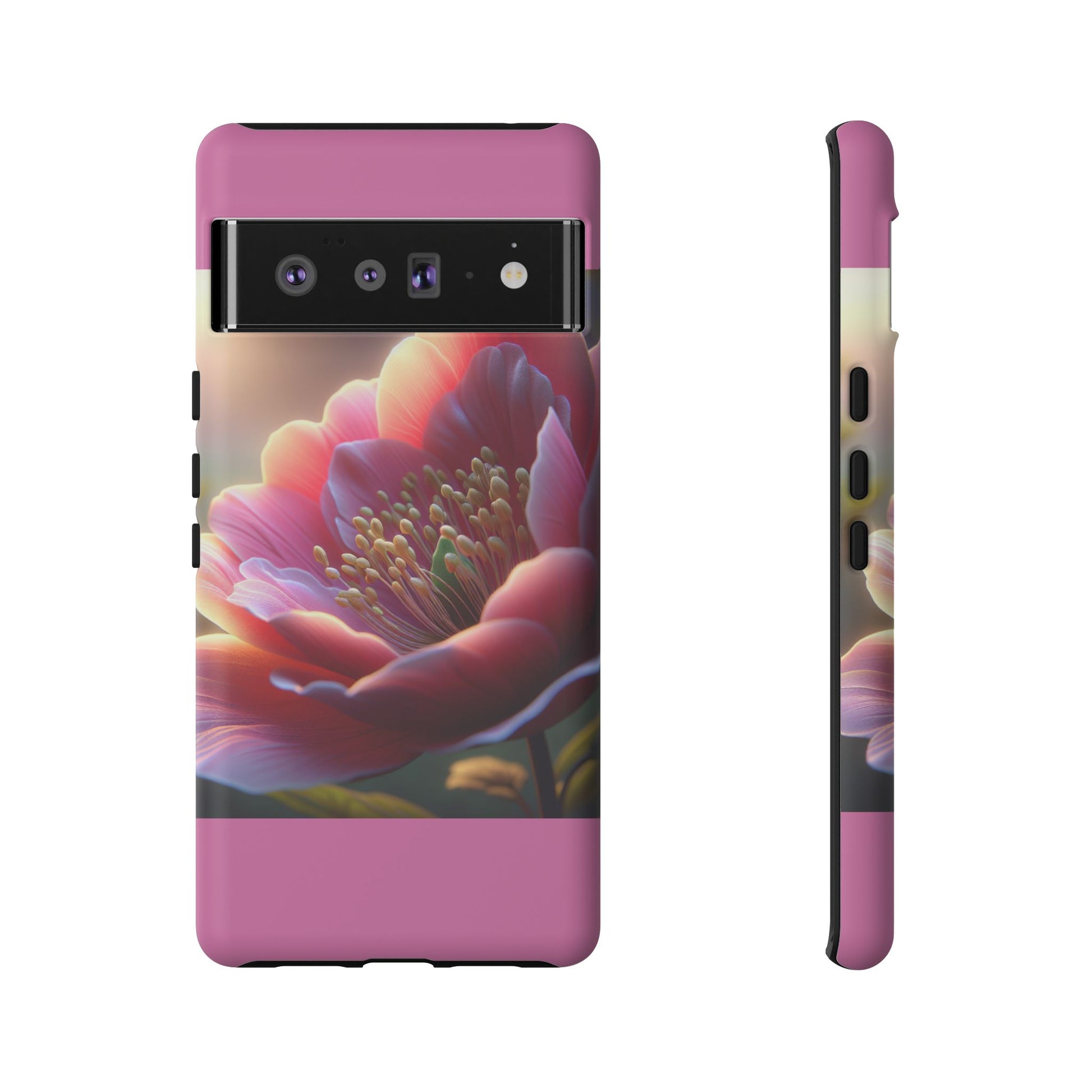 Pink Floral Phone Case, Tough Cases, Floral Design, Phone Accessory Gift, Nature Inspired, Trendy Tech Case