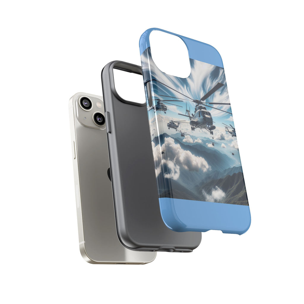 Tough Cases - Helicopter Design Phone Case, Military Style Cover, Unique Gift for Aviation Lovers, Durable Phone Protector, Hobbyist [...]