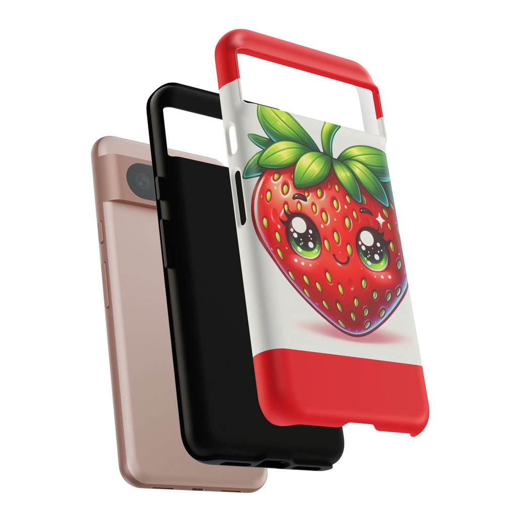 Cute Strawberry iPhone Case, Tough Phone Cases, Stylish Accessories, Fun Design for Kids and Adults, Perfect Gift for All Occasions